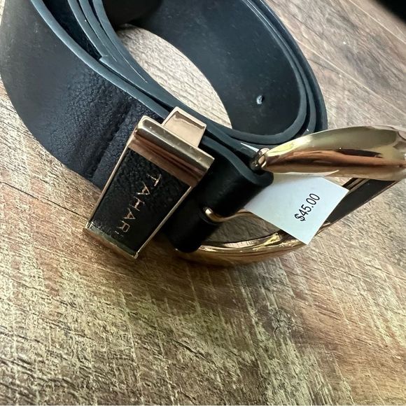 Tahari Material Girl Belt-black with gold NWT🏷 - Picture 6 of 11